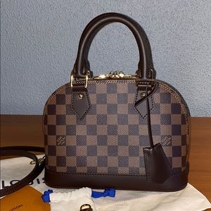 Genuine Louis Vuitton Alma BB Damier Ebene